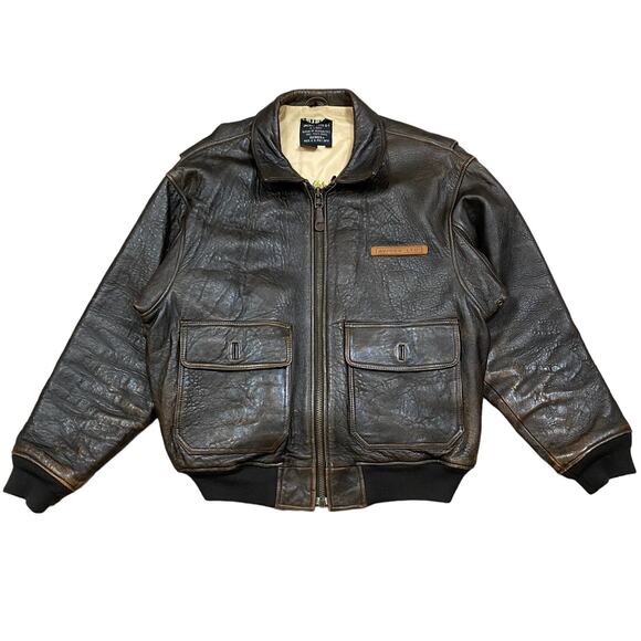 Vintage Avirex G-1 Navy Bureau of Aeronautics Leather Bomber Jacket Men's XL